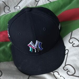 New Era Navy Cap with Vibrant Logo